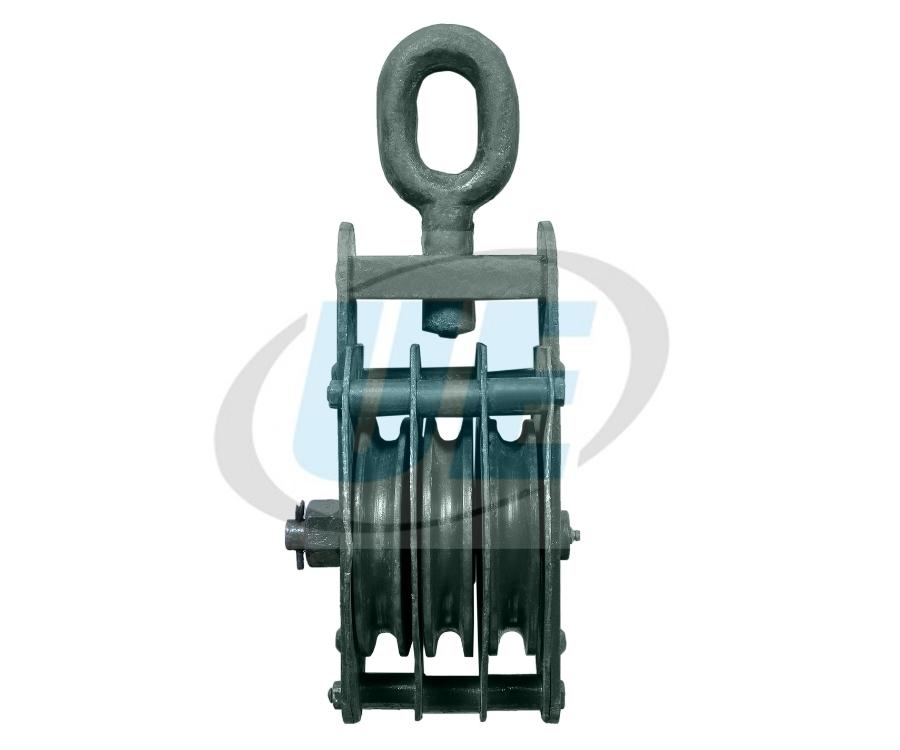 WIRE ROPE PULLEY BLOCK TRIPLE SHEAVE